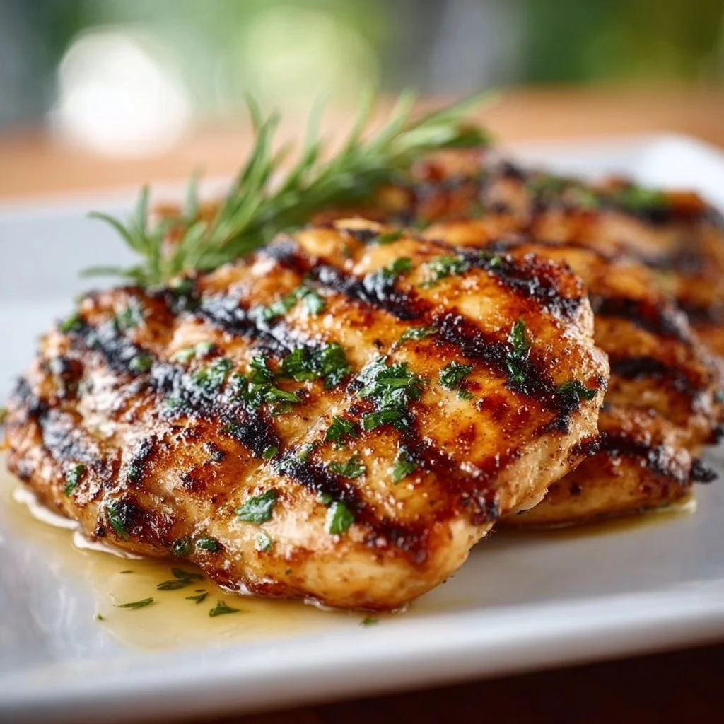 Delicious easy grilled chicken on a barbecue grill