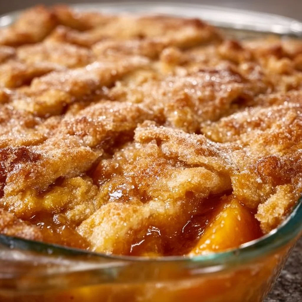 Easy Triple Crust Peach Cobbler
