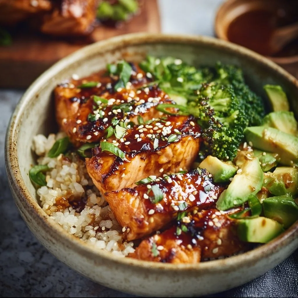 Honey Glazed Salmon Bowl