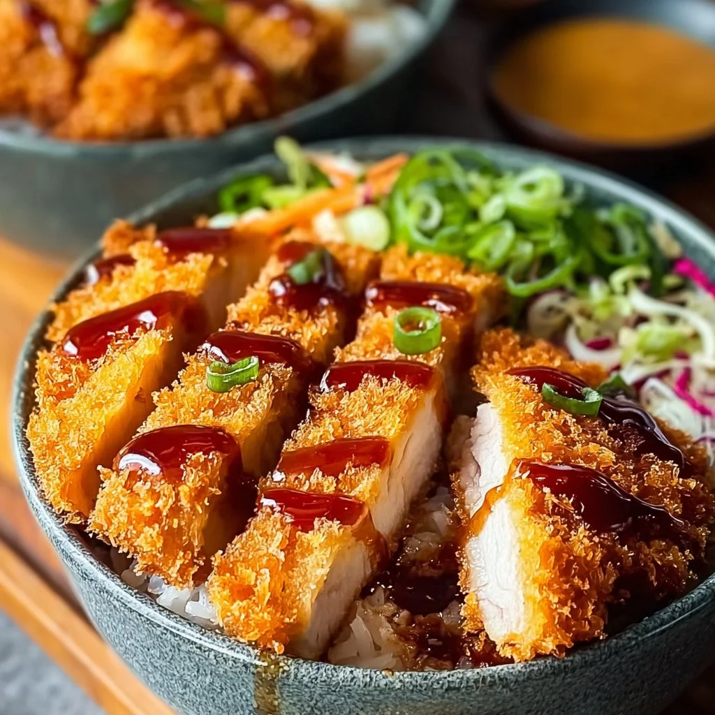 Japanese Katsu Bowls with Tonkatsu Sauce