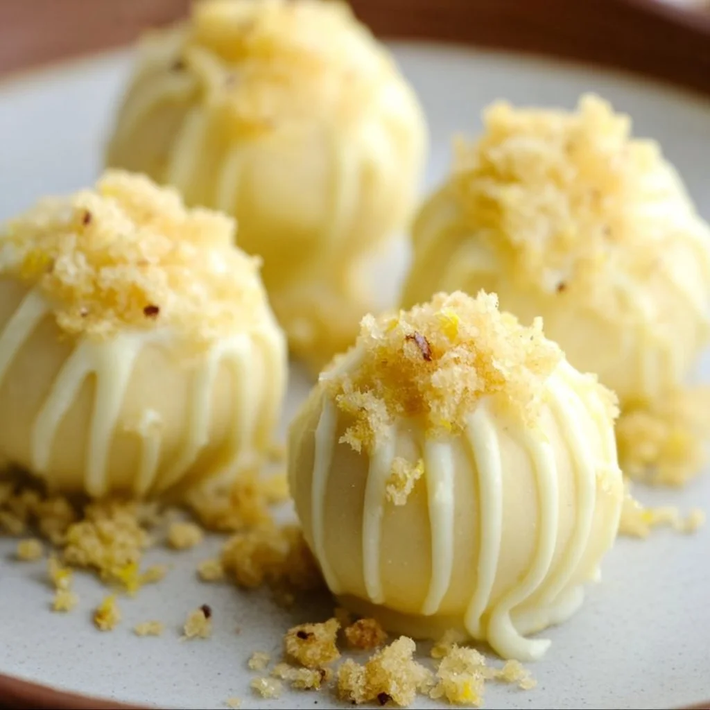 Lemon and White Chocolate Truffles