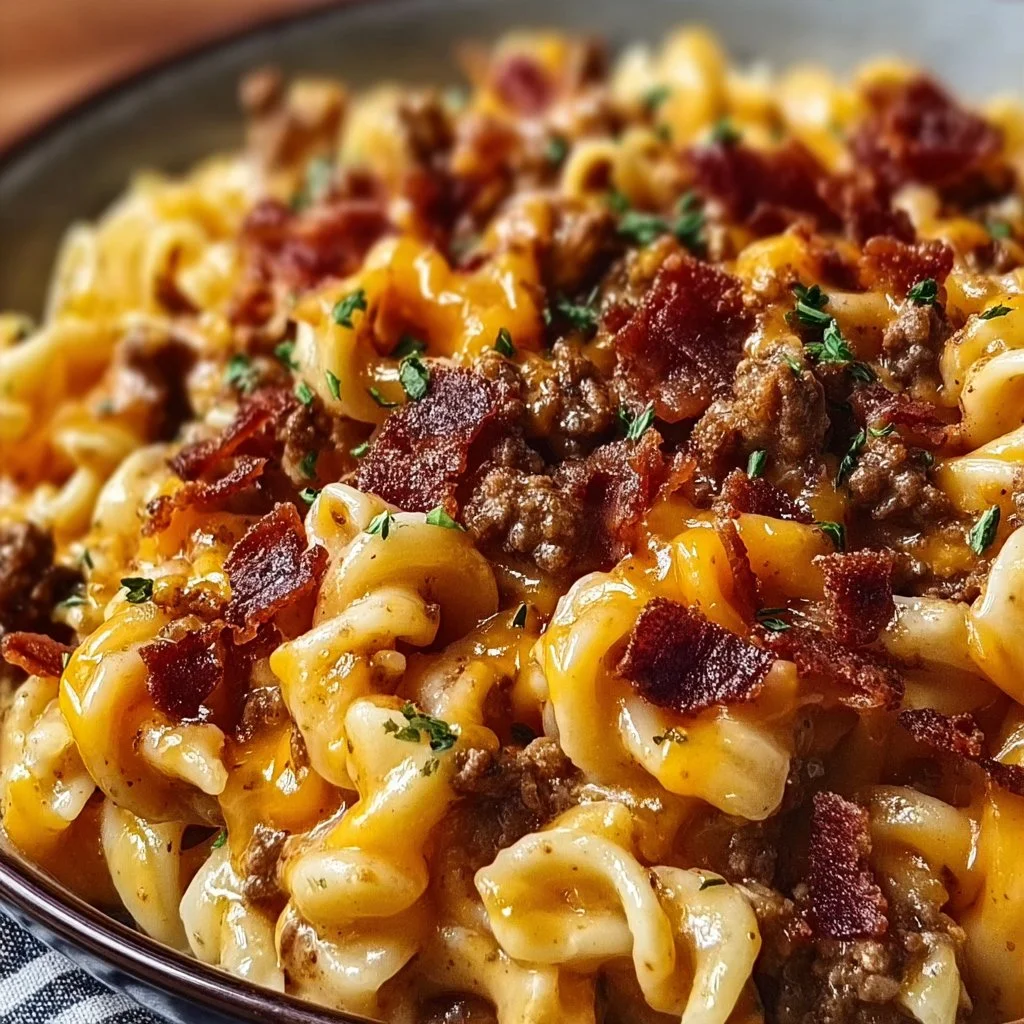 Loaded Bacon Cheeseburger Pasta