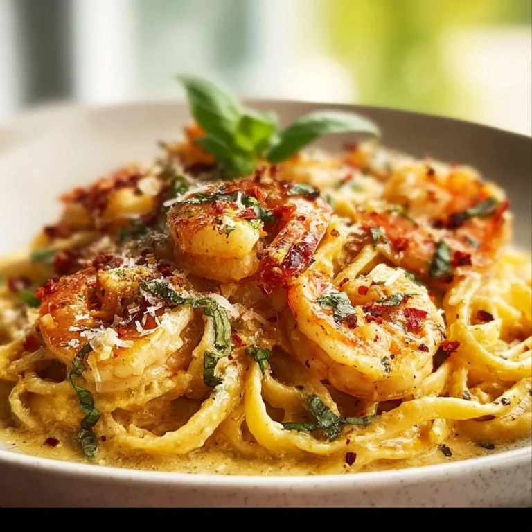 Delicious Marry Me Shrimp Pasta served with fresh herbs and a creamy sauce.