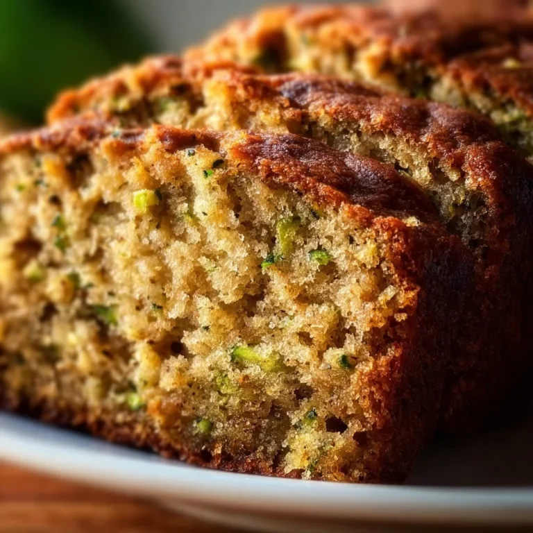 Slice of old fashioned zucchini bread on a wooden board