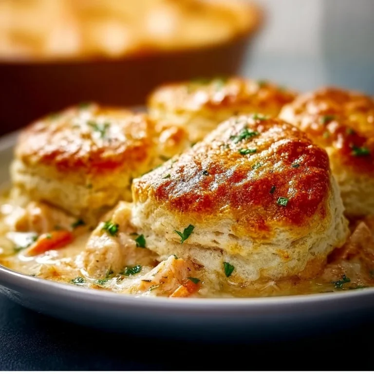 Delicious Red Lobster Biscuit Chicken Pot Pie served in a bowl