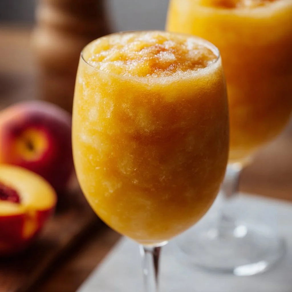 Refreshing Homemade Peach Slurpees