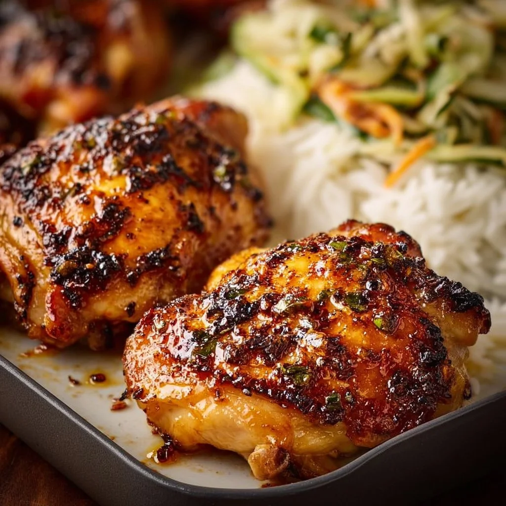 Roasted Miso Chicken Thighs