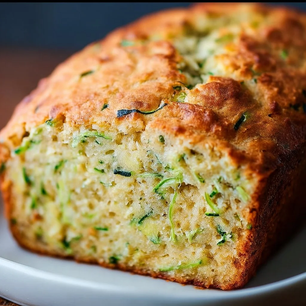 Savory zucchini quick bread with herbs and spices ready to serve