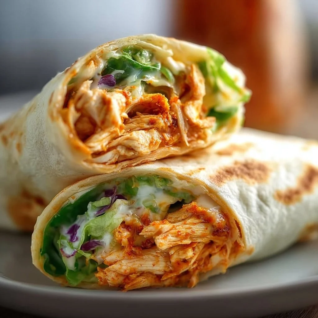 Spicy Buffalo Chicken Wraps for Two - Healthy Cooking Recipe