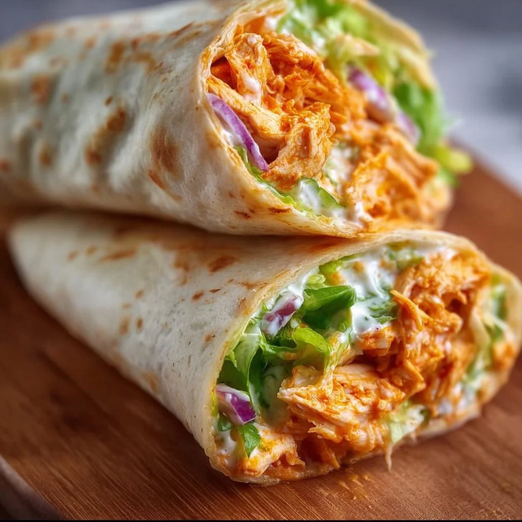Spicy Buffalo Chicken Wraps for Two | Healthy Food Dishes, Healthy Food, Cooking Recipes