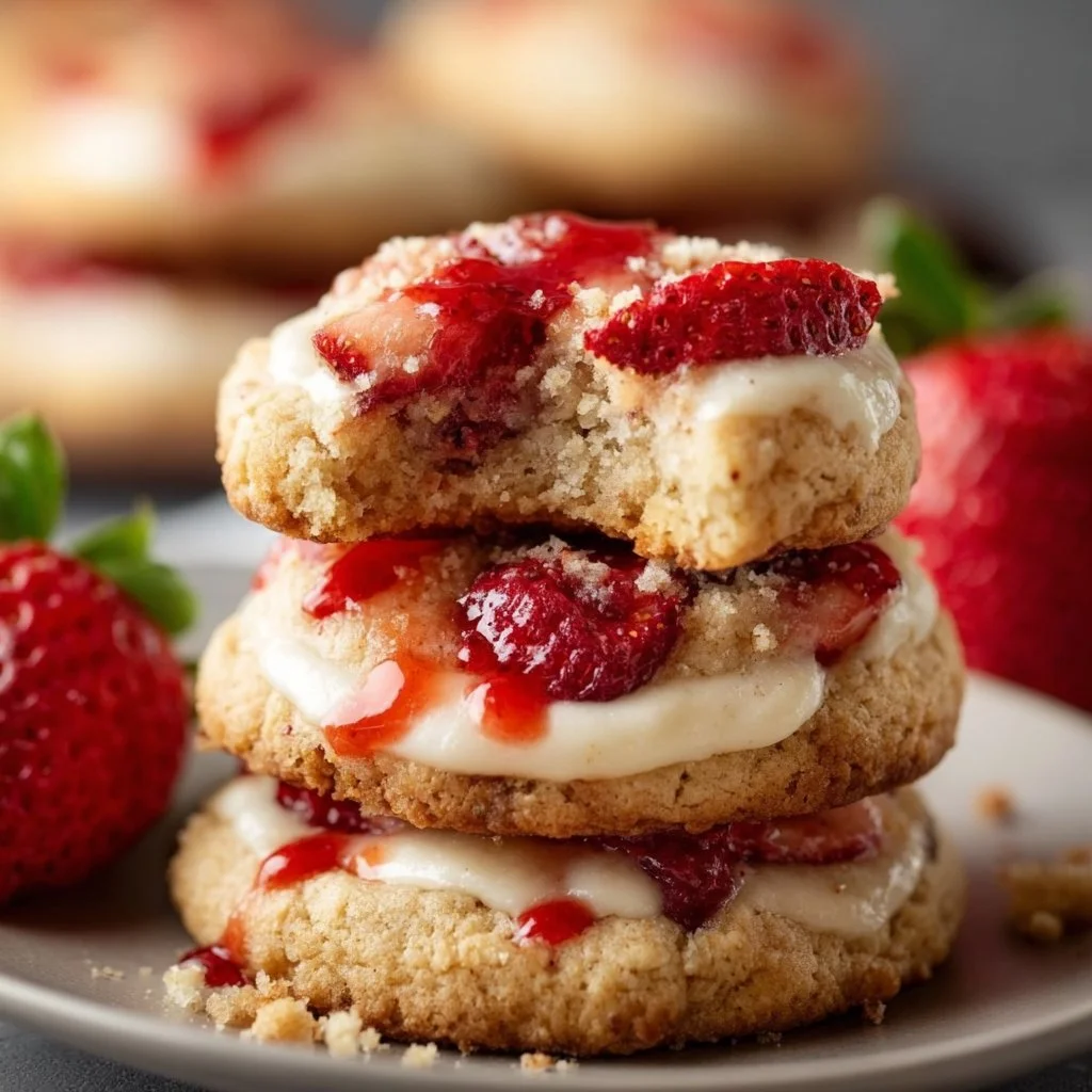 Strawberry Cheesecake Cookies