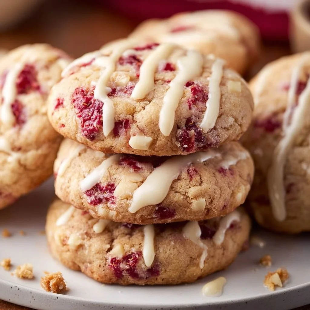 White Chocolate Raspberry Cookies