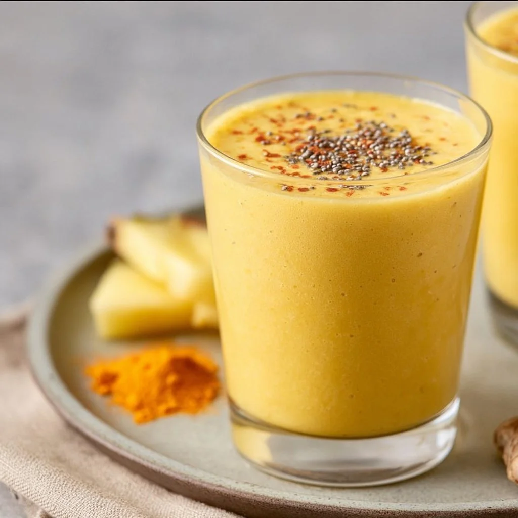 Anti-Inflammatory Pineapple Banana Turmeric Smoothie