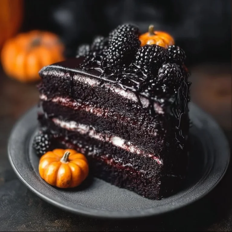 Black Velvet Halloween Cake decorated with spooky themes for festive celebrations.