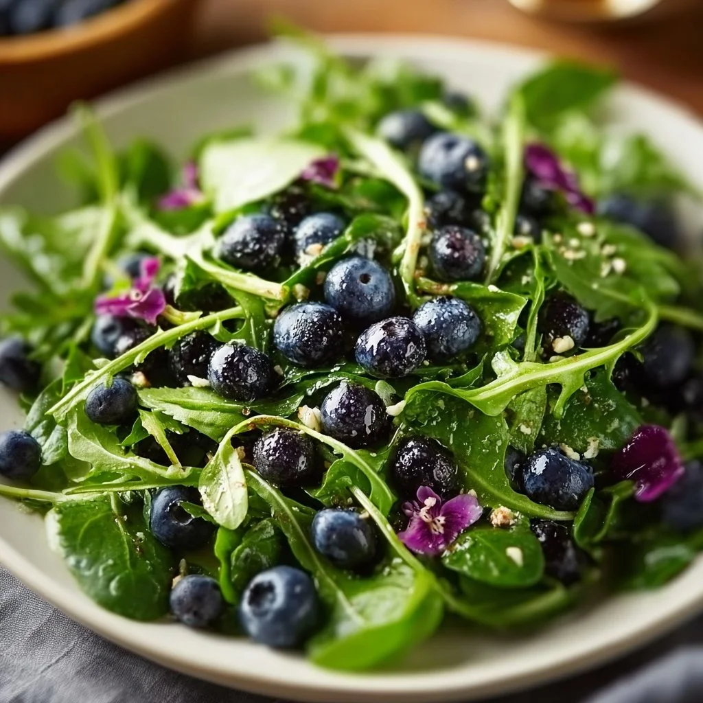 Blueberry Arugula Herb Salad