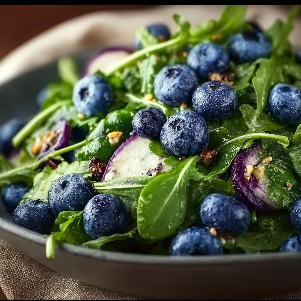 Blueberry Arugula Herb Salad