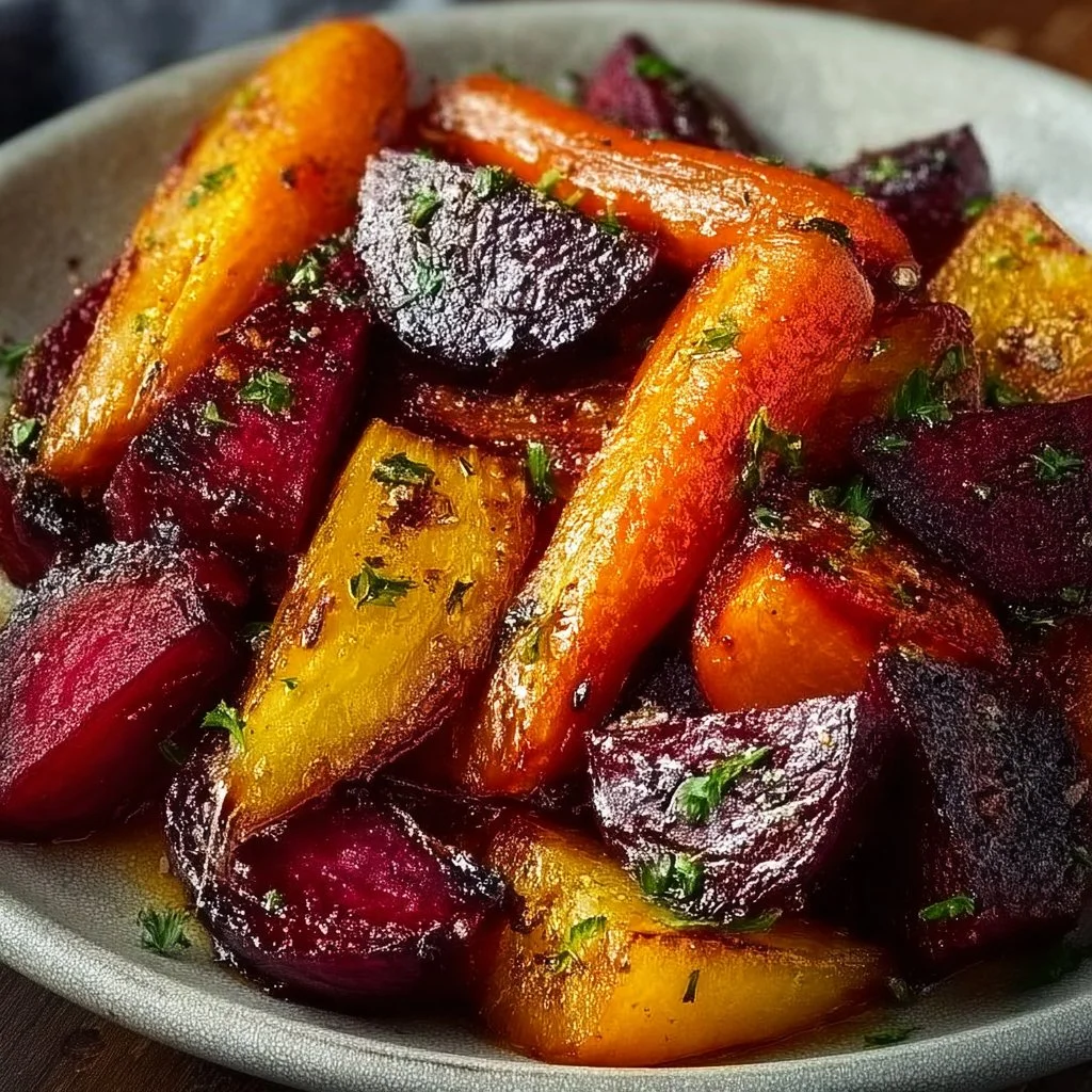 Caramelized Roasted Beets and Carrots