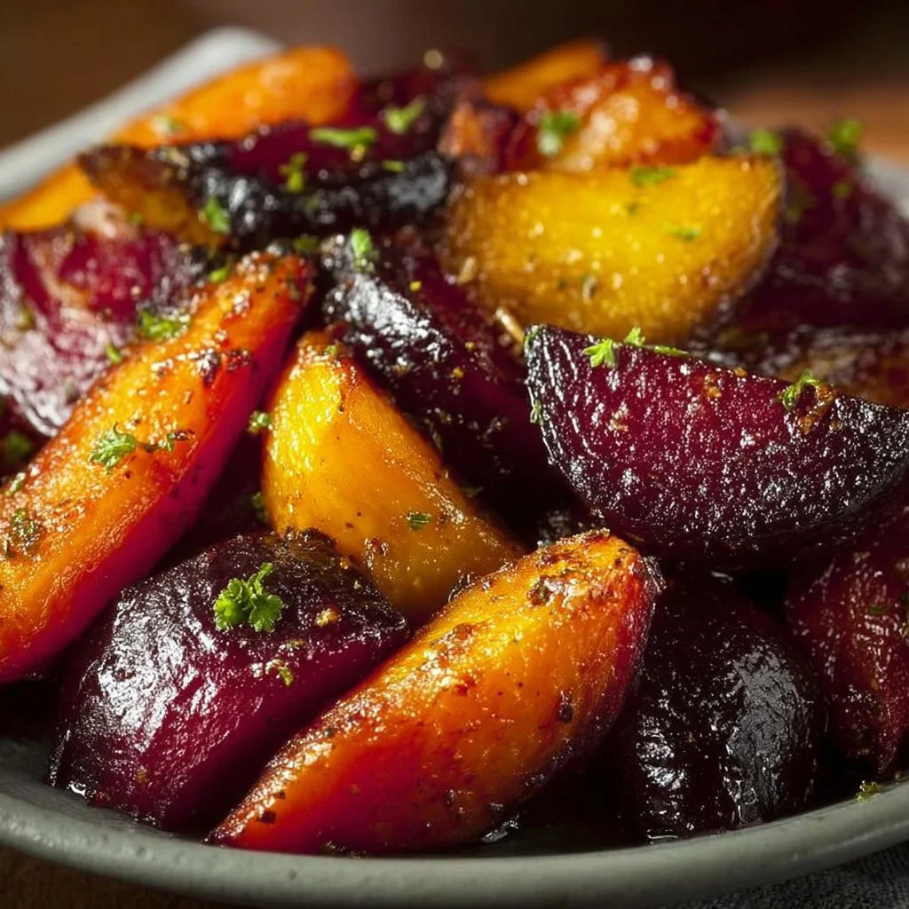 Caramelized Roasted Beets and Carrots