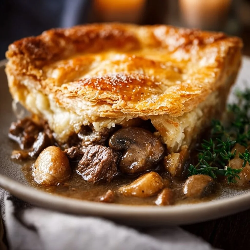 Chunky Beef and Mushroom Pie