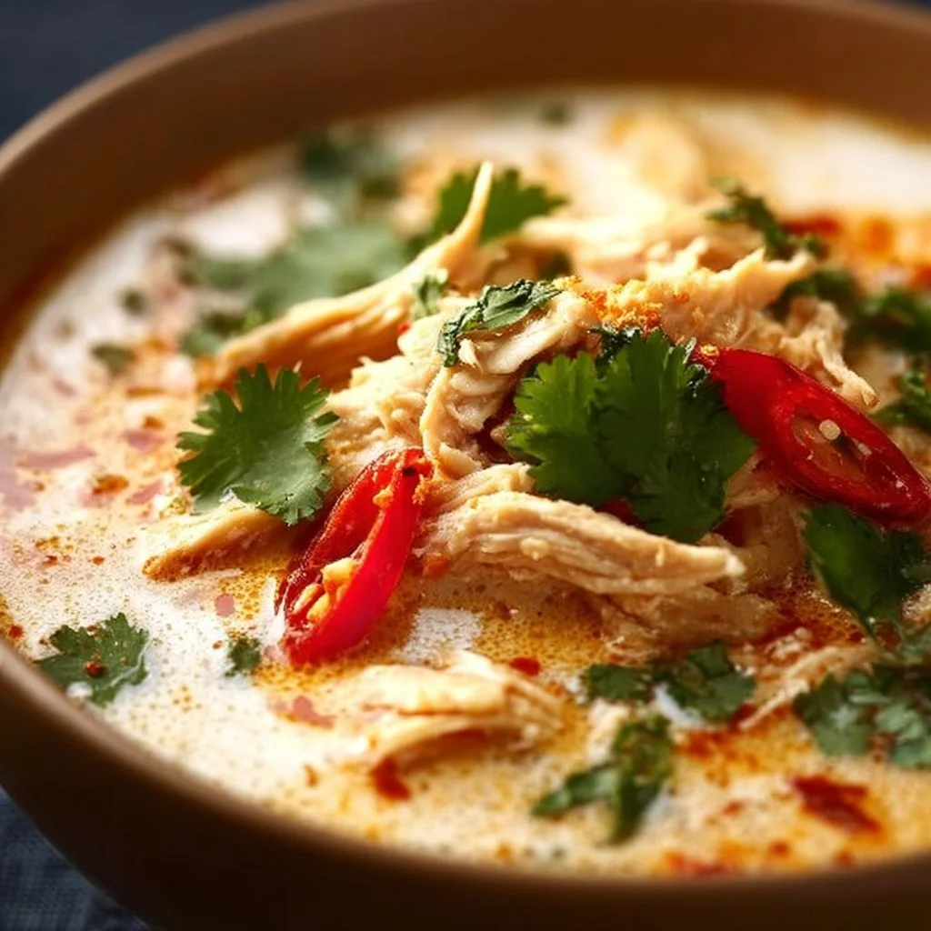 Crockpot Thai Coconut Chicken Soup
