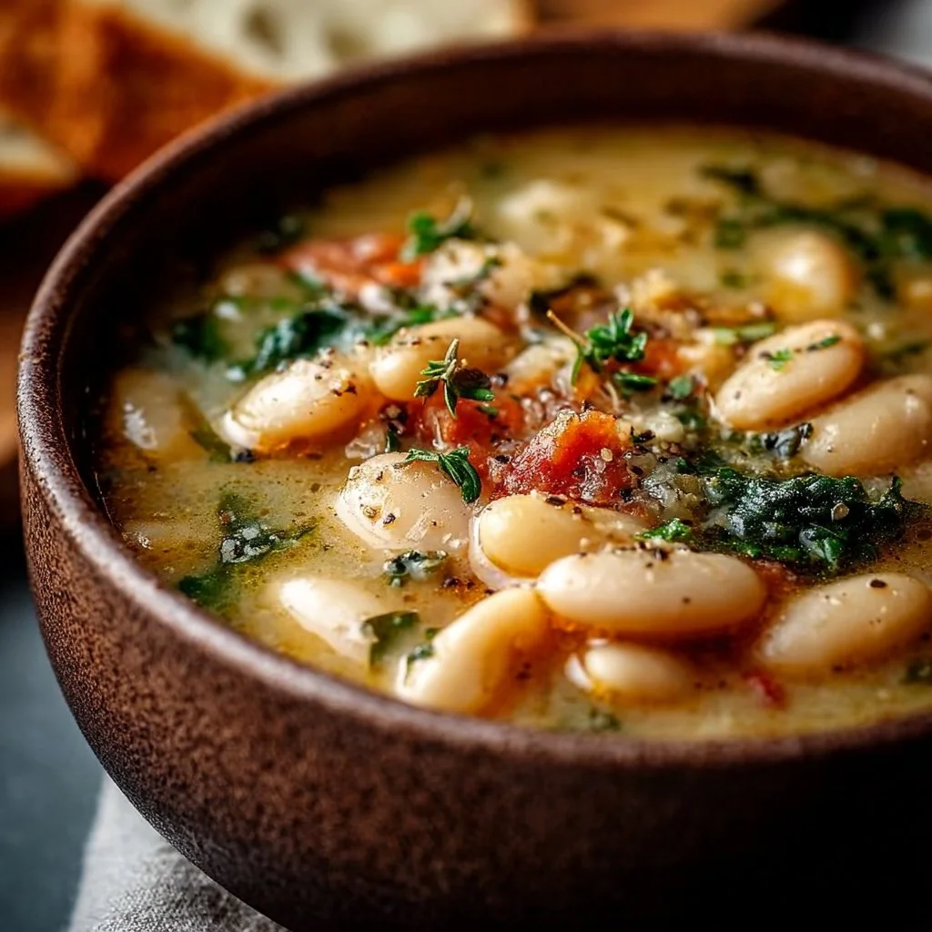 Easy Tuscan White Bean Soup