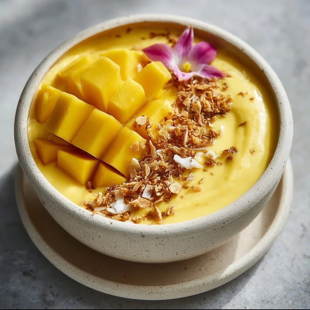 Iced Mango Lassi Smoothie Bowl