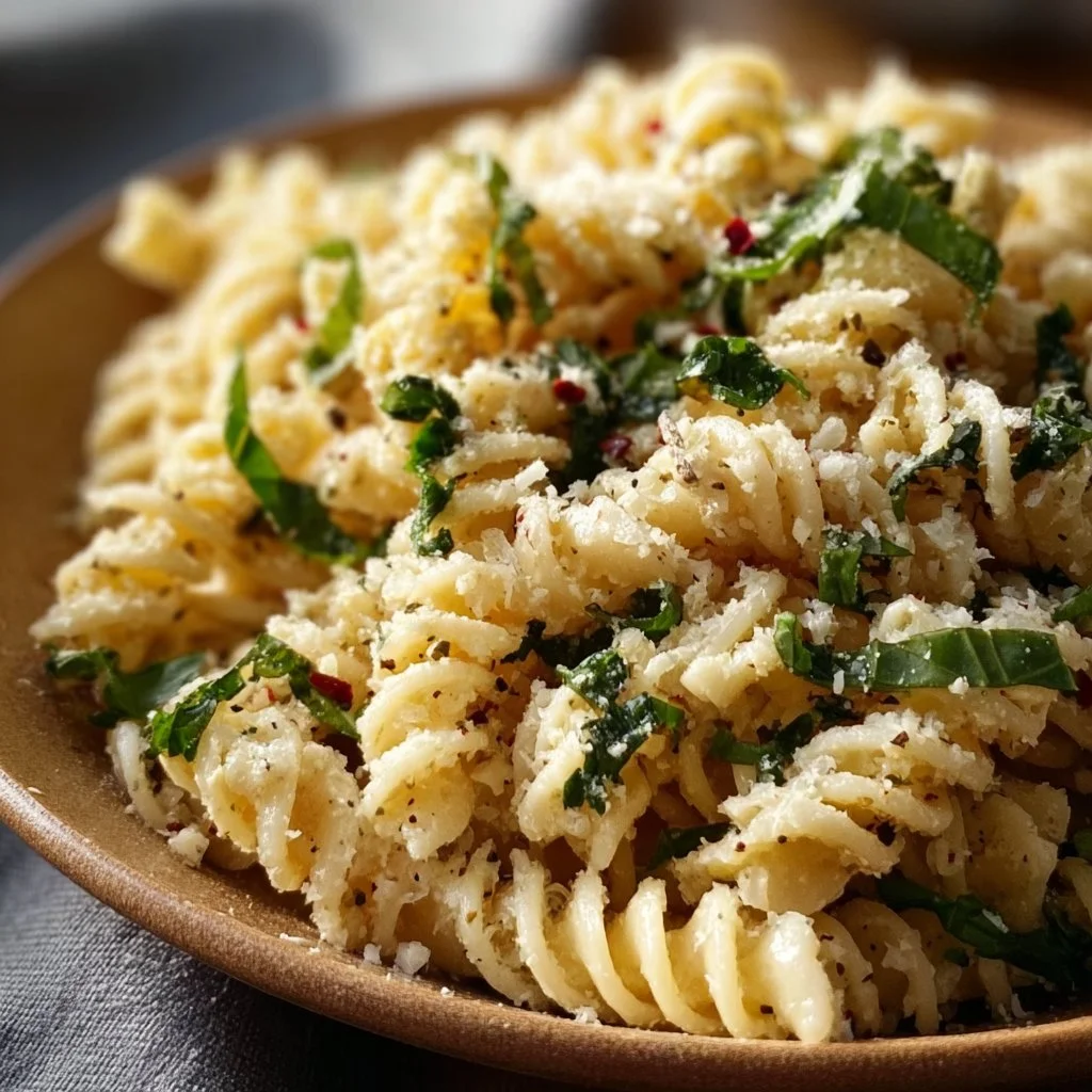 Lemon Basil Parmesan Pasta Salad