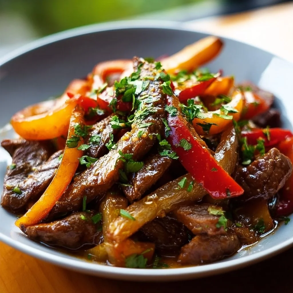 Lomo Saltado translates to Sautéed Beef in English.