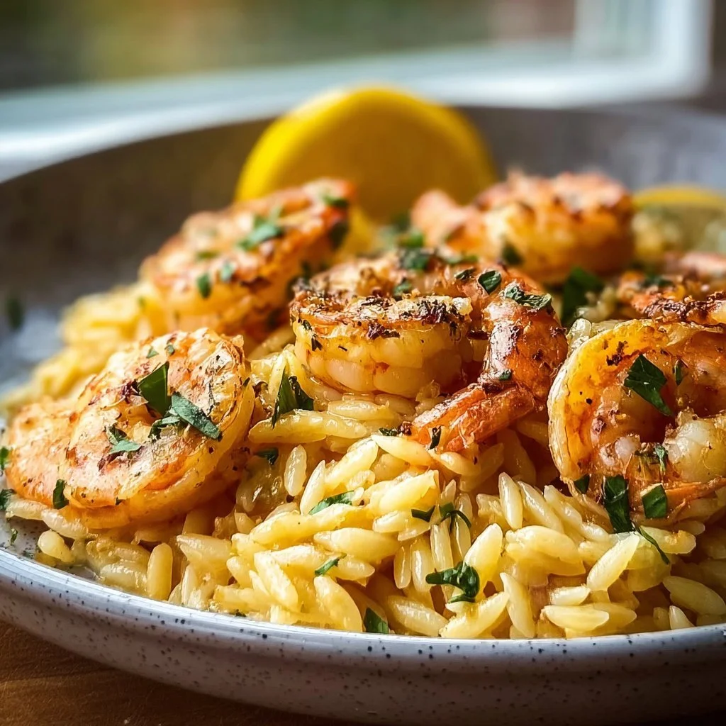 One-Pan Lemon Butter Shrimp Orzo