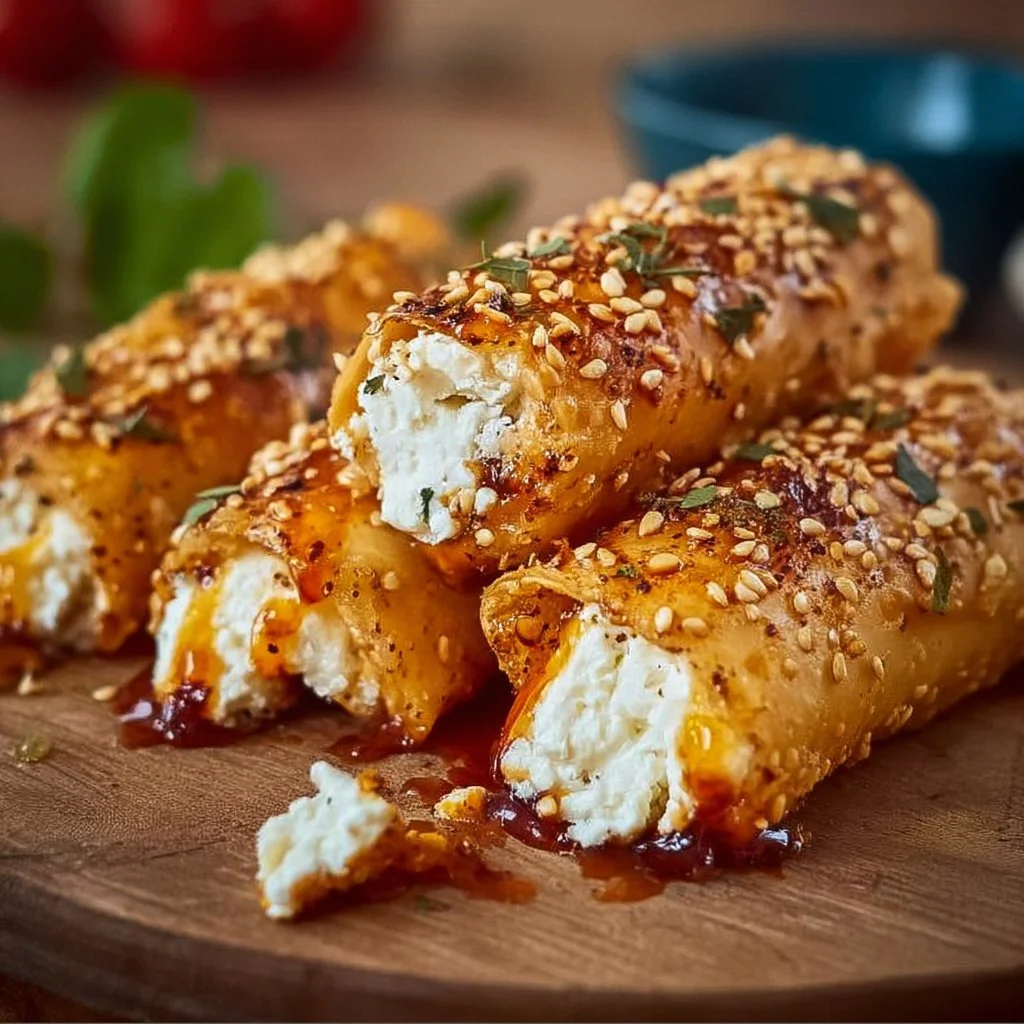 Oven Fried Feta Rolls