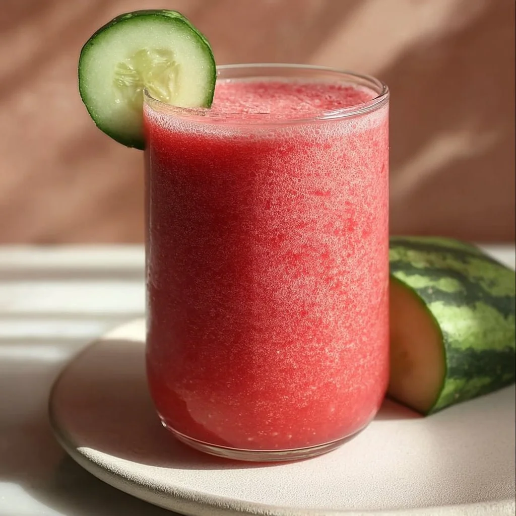 Refreshing Hydrating Watermelon Smoothie with Cucumber Bliss