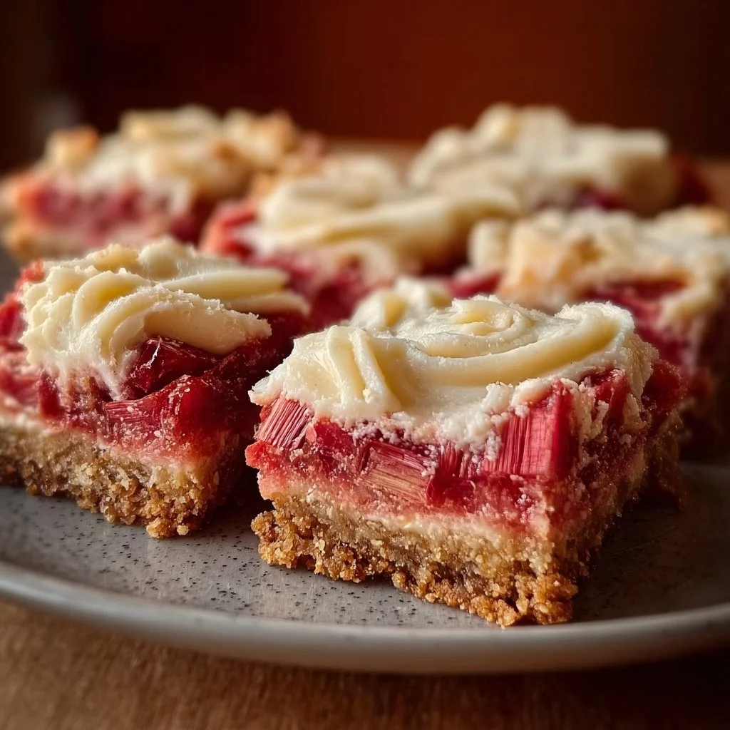 Rhubarb Bars with Cream Cheese