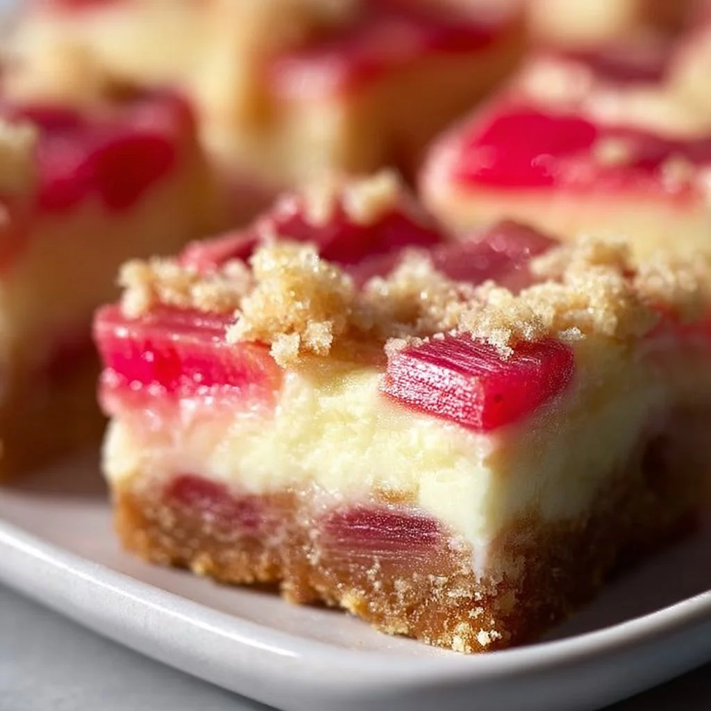 Rhubarb Cheesecake Squares