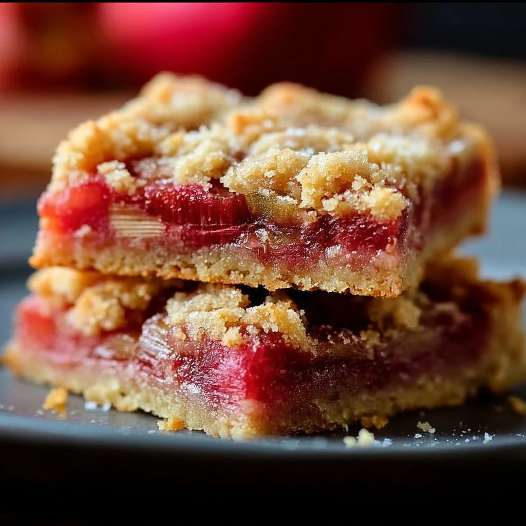Rhubarb Shortbread Bars
