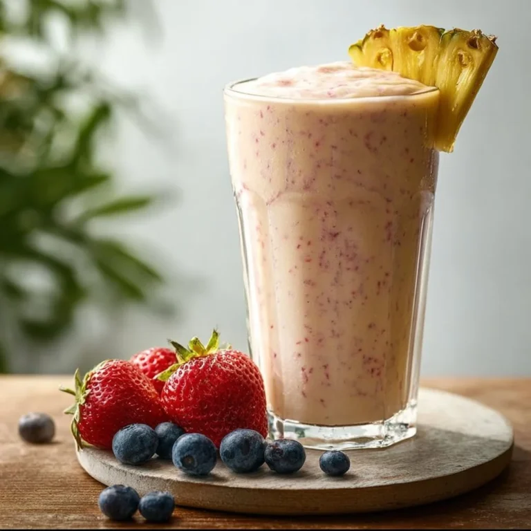 Refreshing Smoothie King recipe featuring fruits and healthy ingredients.
