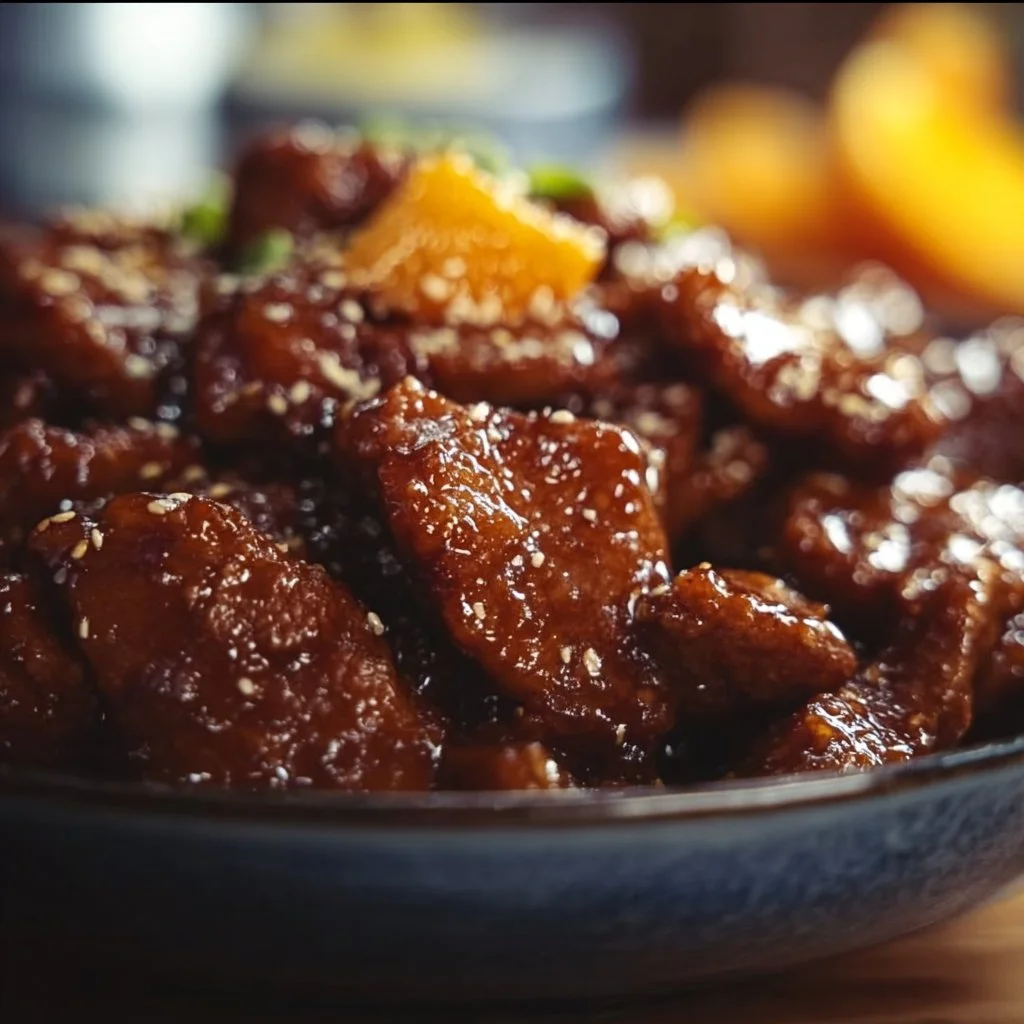 Sticky Orange Beef