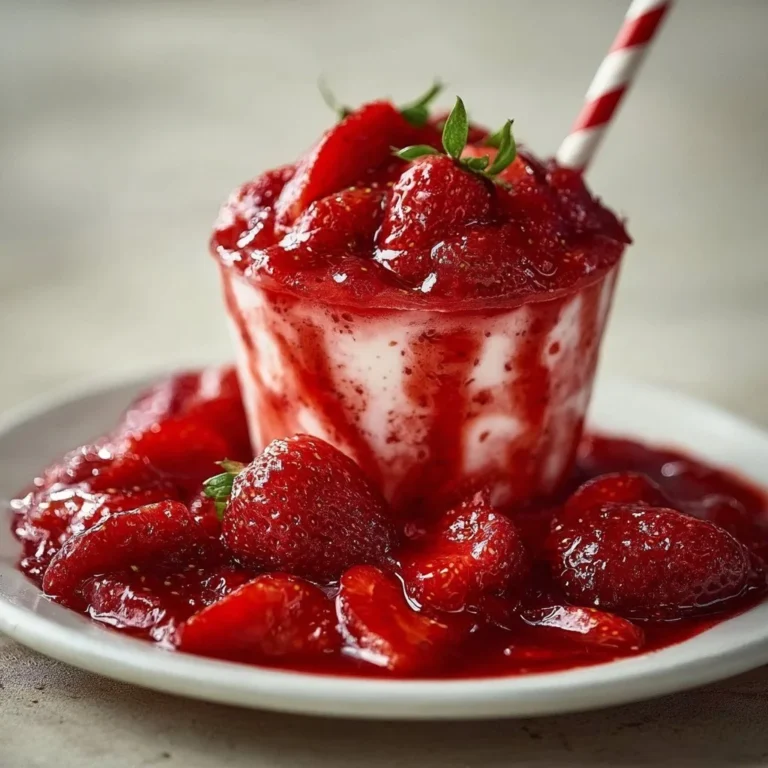 Fresh strawberry compote in a jar, perfect for dessert and breakfast
