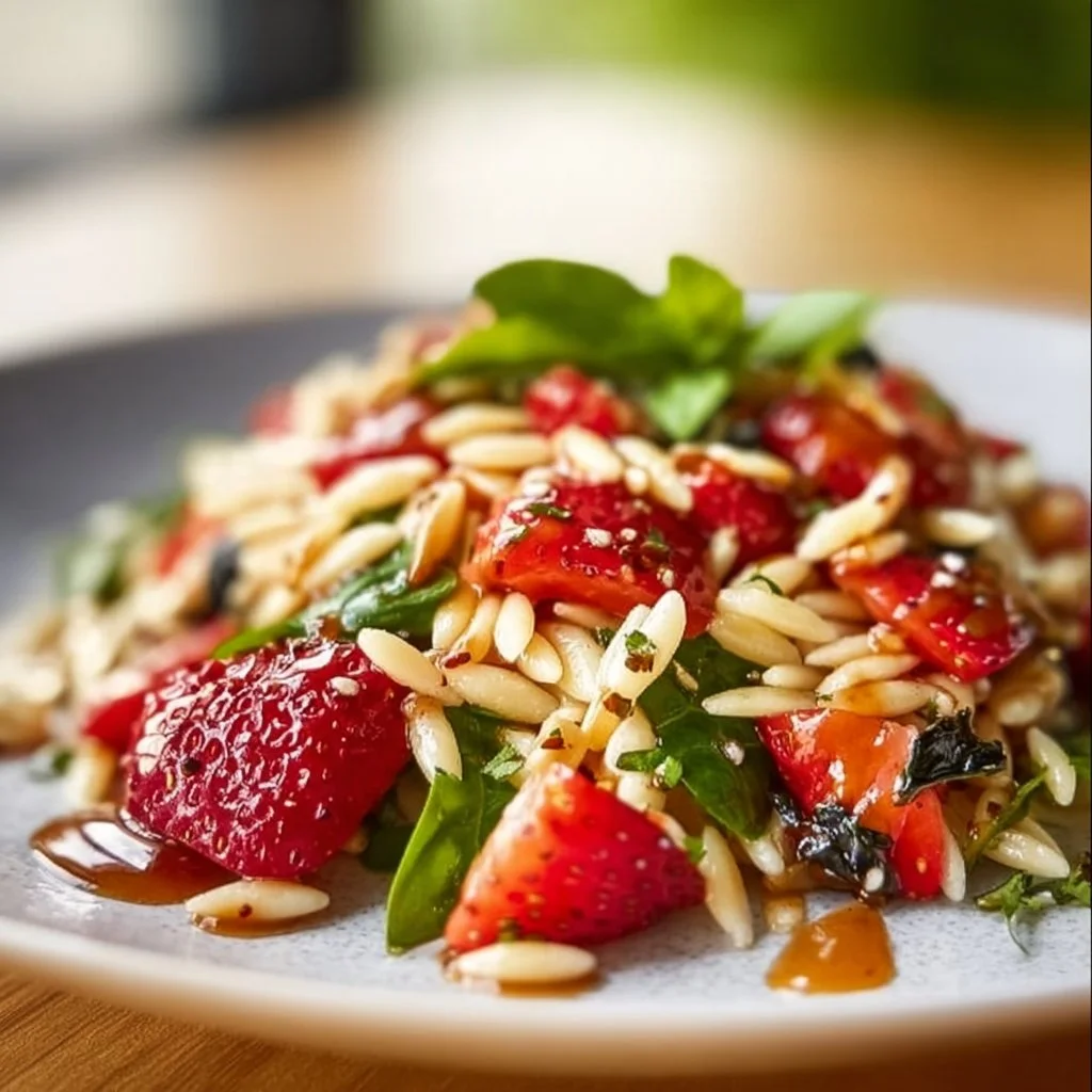 Strawberry Orzo Spring Salad
