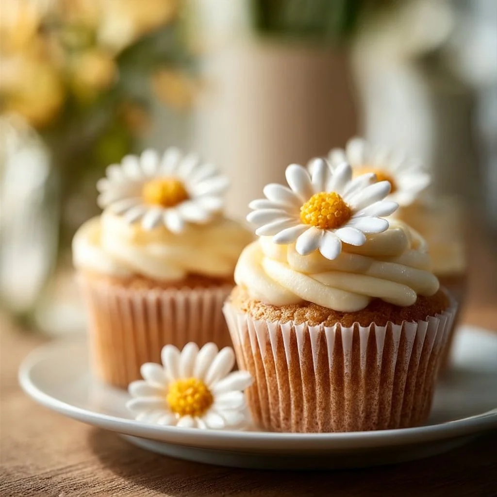 Super Cute Daisy Cupcakes