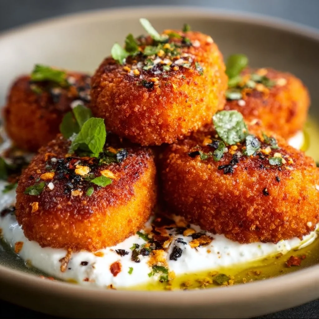 Sweet Potato Croquettes with Burrata Dip