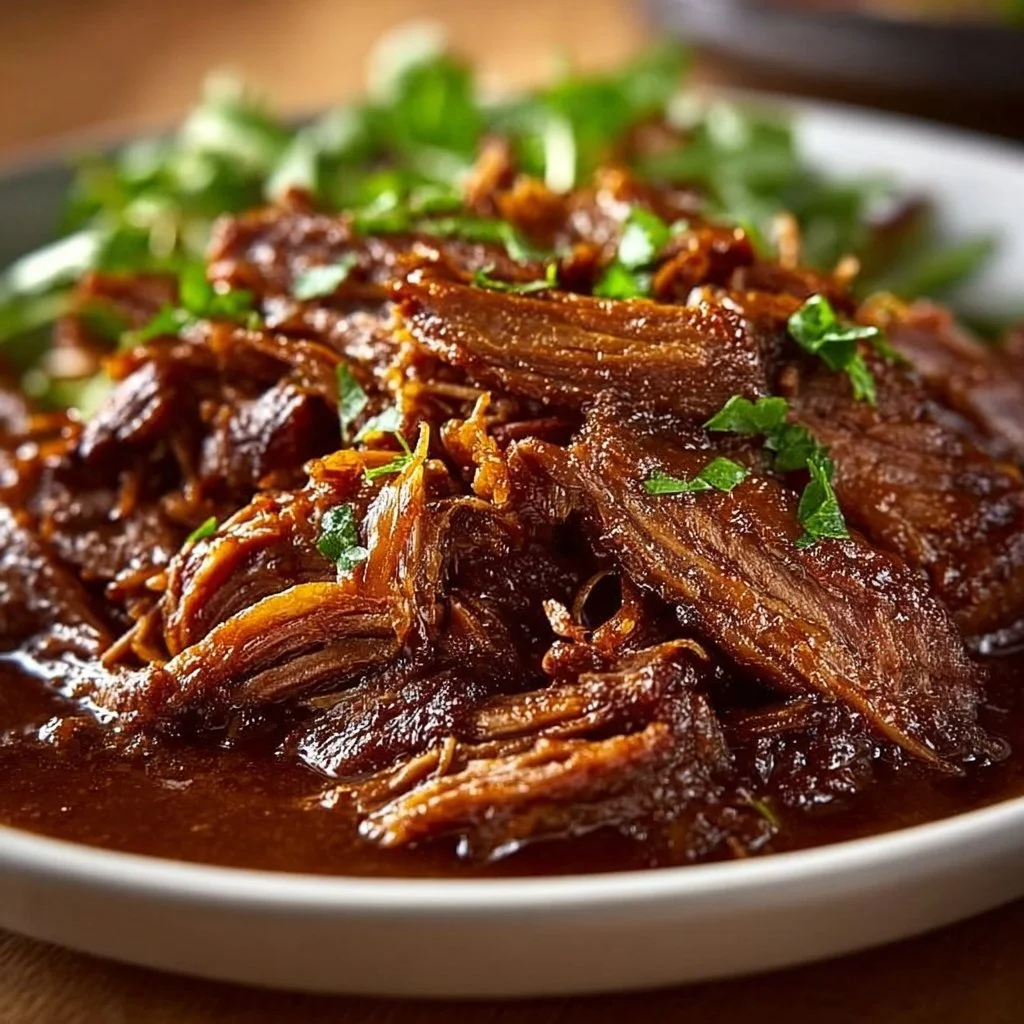 Sweet Spicy & Savory Caramelized Pulled Beef Brisket