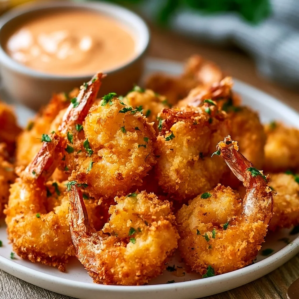 Air Fryer Fried Shrimp with Sriracha Mayo
