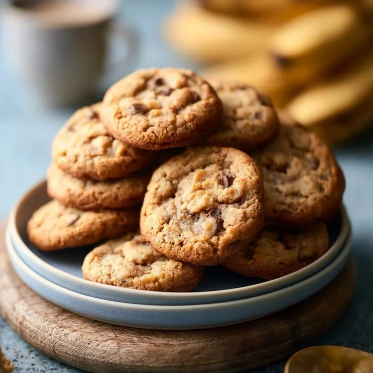 Delicious Banana Bread Cookies on a baking tray, ready to enjoy.