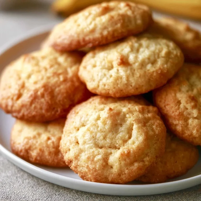 Delicious banana drop cookies on a colorful plate ready to enjoy.
