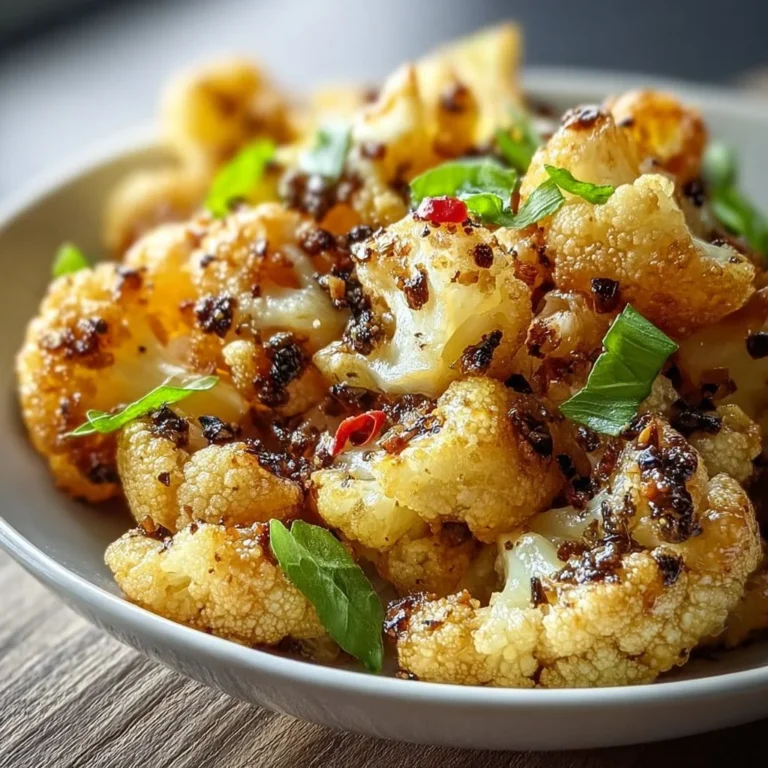Delicious black pepper cauliflower dish garnished for a flavorful meal.