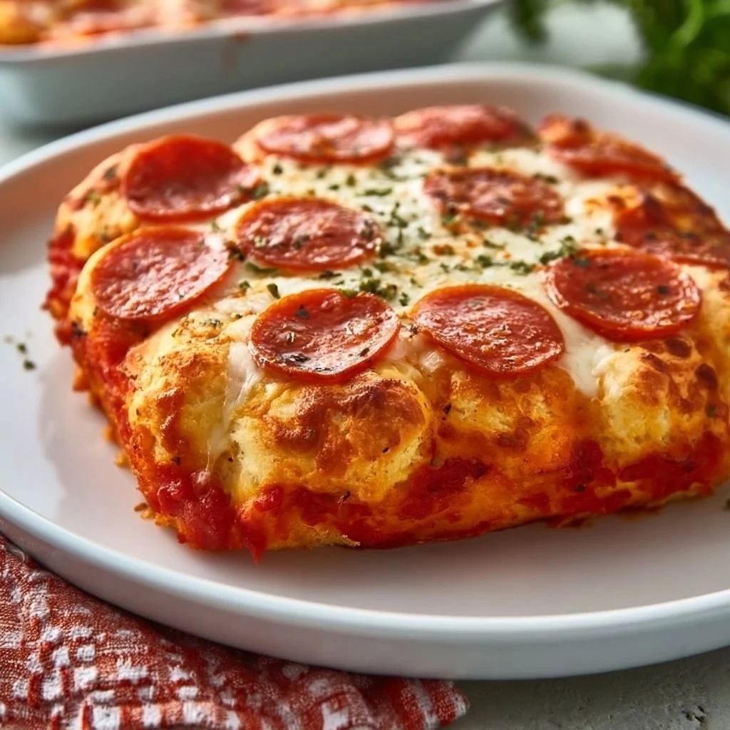 Bubble Up Biscuit Pizza Casserole