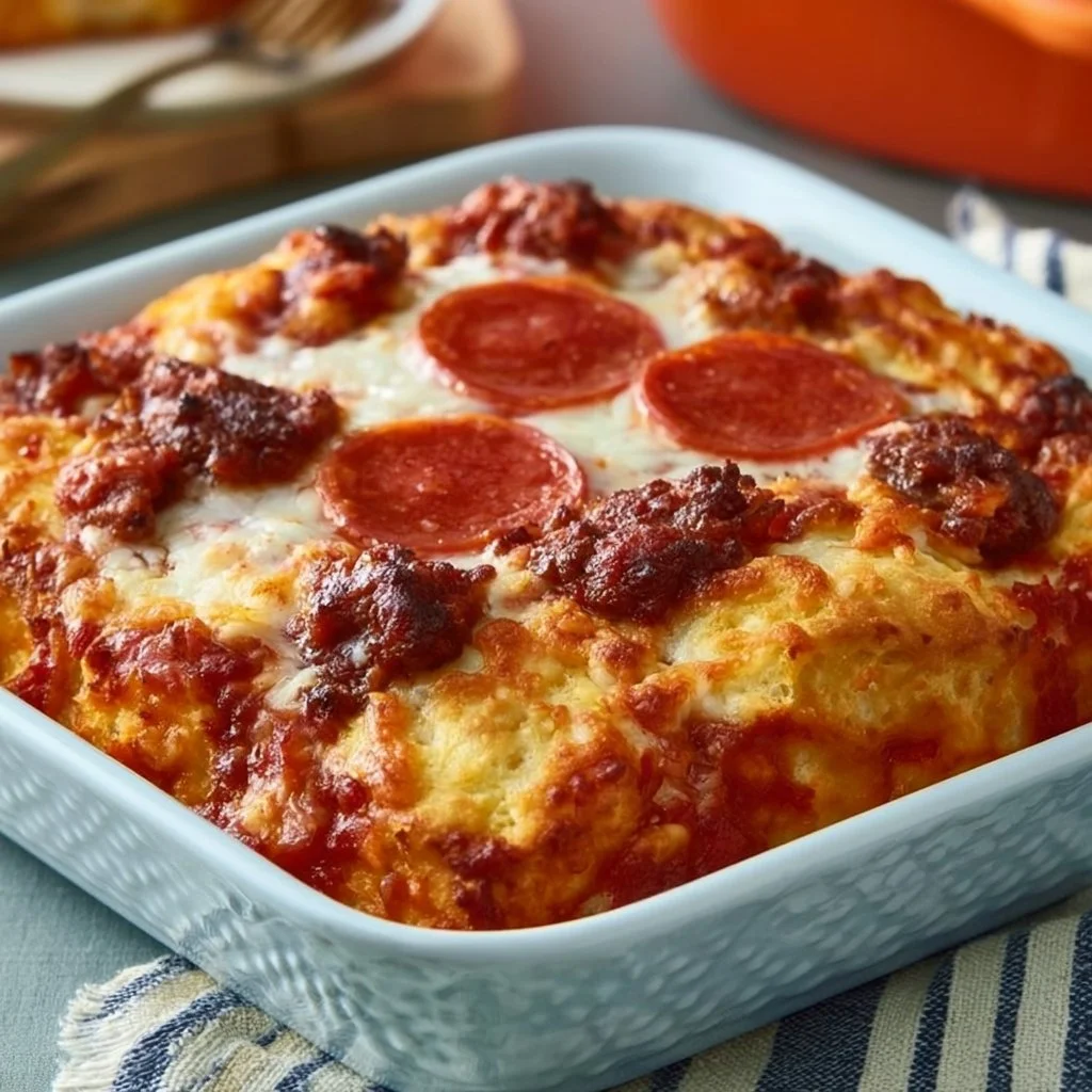 Bubble Up Biscuit Pizza Casserole