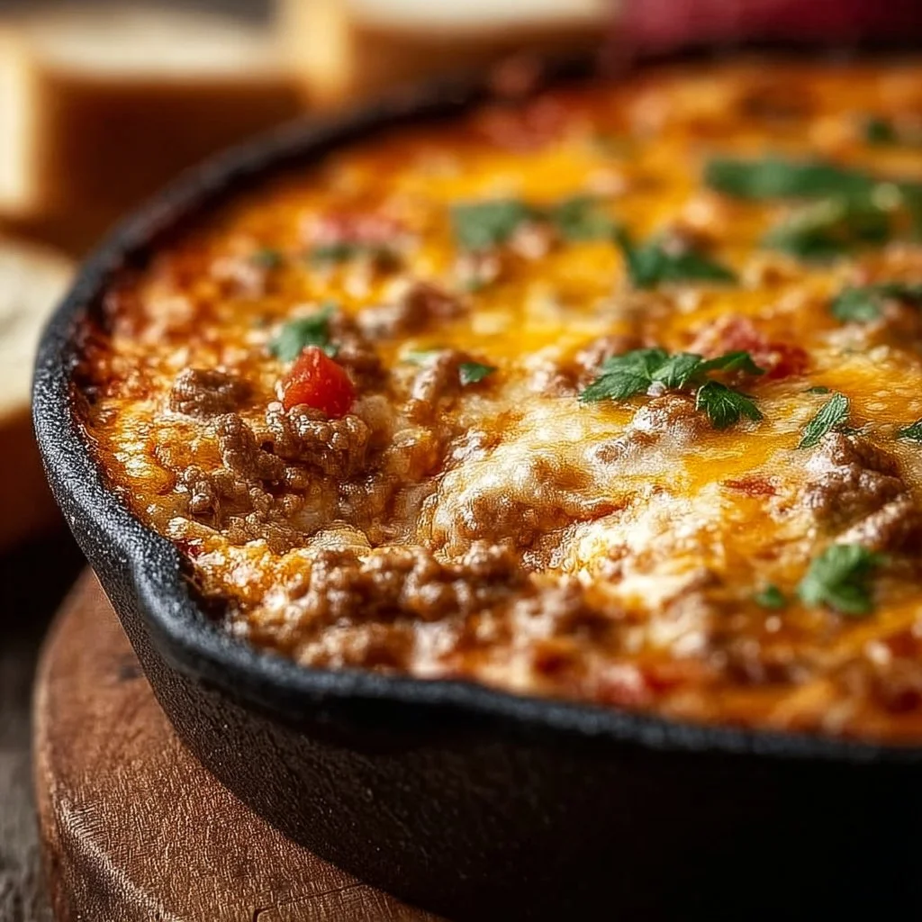 Cheesy Beef Rotel Dip