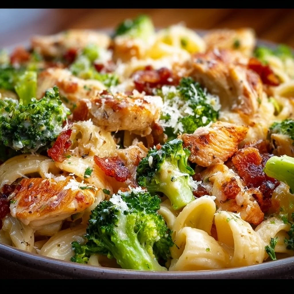 Cheesy Chicken Bacon Broccoli Pasta