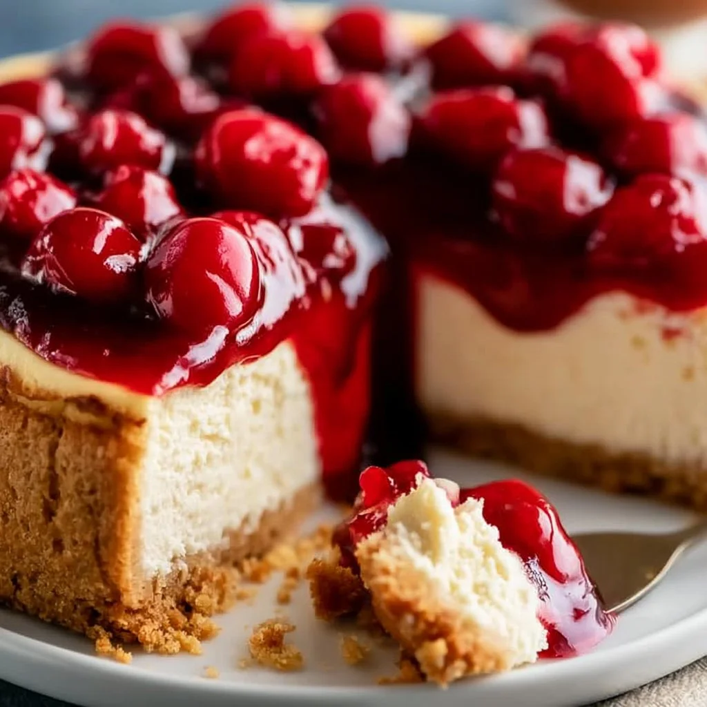 Cherry Cheese Torte | Cherry Cheese Cake Recipe, Cherry Cheesecake Recipe, Homemade Cherry Cheesecake